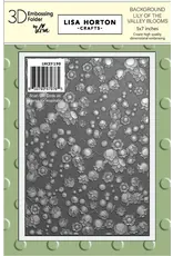 LISA HORTON CRAFTS LISA HORTON CRAFTS BACKGROUND LILY OF THE VALLEY BLOOMS 5x7 3D EMBOSSING FOLDER