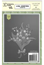 LISA HORTON CRAFTS LISA HORTON CRAFTS LILY OF THE VALLEY A6 3D EMBOSSING FOLDER AND DIE