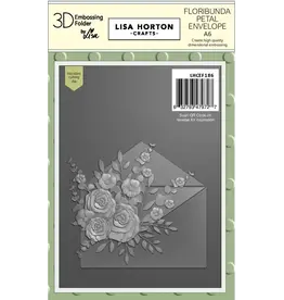 LISA HORTON CRAFTS LISA HORTON CRAFTS FLORIBUNDA PETAL ENVELOPE A6 3D EMBOSSING FOLDER AND DIE