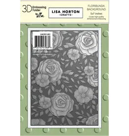 LISA HORTON CRAFTS LISA HORTON CRAFTS FLORIBUNDA BACKGROUND 5x7 3D EMBOSSING FOLDER