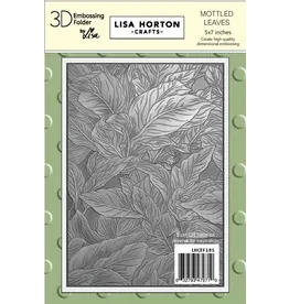 LISA HORTON CRAFTS LISA HORTON CRAFTS MOTTLED LEAVES 5x7 3D EMBOSSING FOLDER