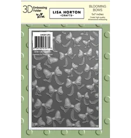 LISA HORTON CRAFTS LISA HORTON CRAFTS BLOOMING BOWS 5x7 3D EMBOSSING FOLDER
