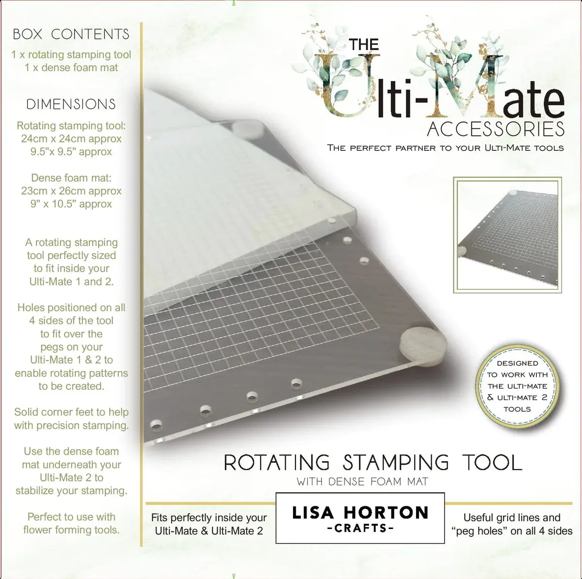 LISA HORTON CRAFTS LISA HORTON CRAFTS THE ULTI-MATE MULTI ACCESSORIES ROTATING STAMPING TOOL