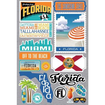 DESIGNS BY REMINISCE REMINISCE JET SETTERS FLORIDA 3D STICKERS