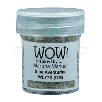 WOW! WOW! MARTINA MANGER BLUE AVENTURINE EMBOSSING POWDER 0.5OZ