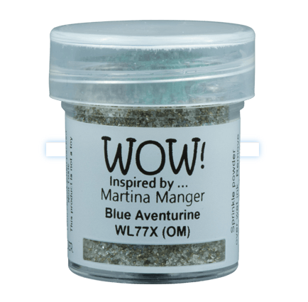 WOW! WOW! MARTINA MANGER BLUE AVENTURINE EMBOSSING POWDER 0.5OZ