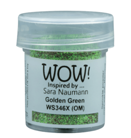 WOW! WOW! SARA NAUMANN GOLDEN GREEN EMBOSSING GLITTER 0.5OZ