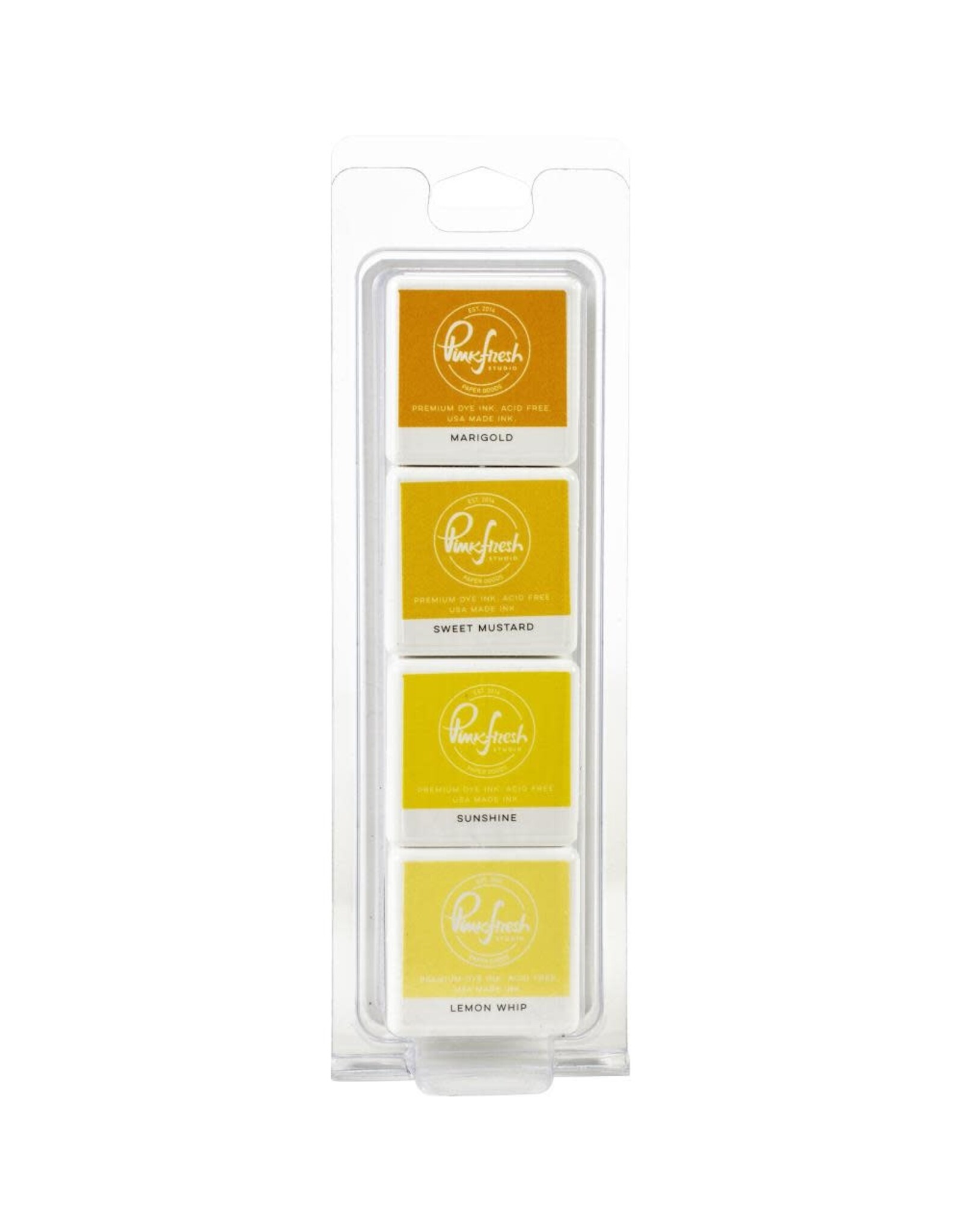PINKFRESH PINKFRESH STUDIO RISE AND SHINE PREMIUM DYE CUBE INK PADS 4/PK