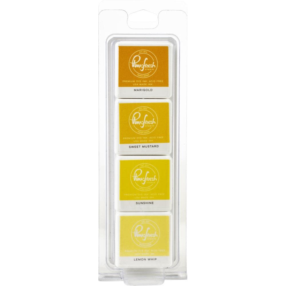 PINKFRESH PINKFRESH STUDIO RISE AND SHINE PREMIUM DYE CUBE INK PADS 4/PK