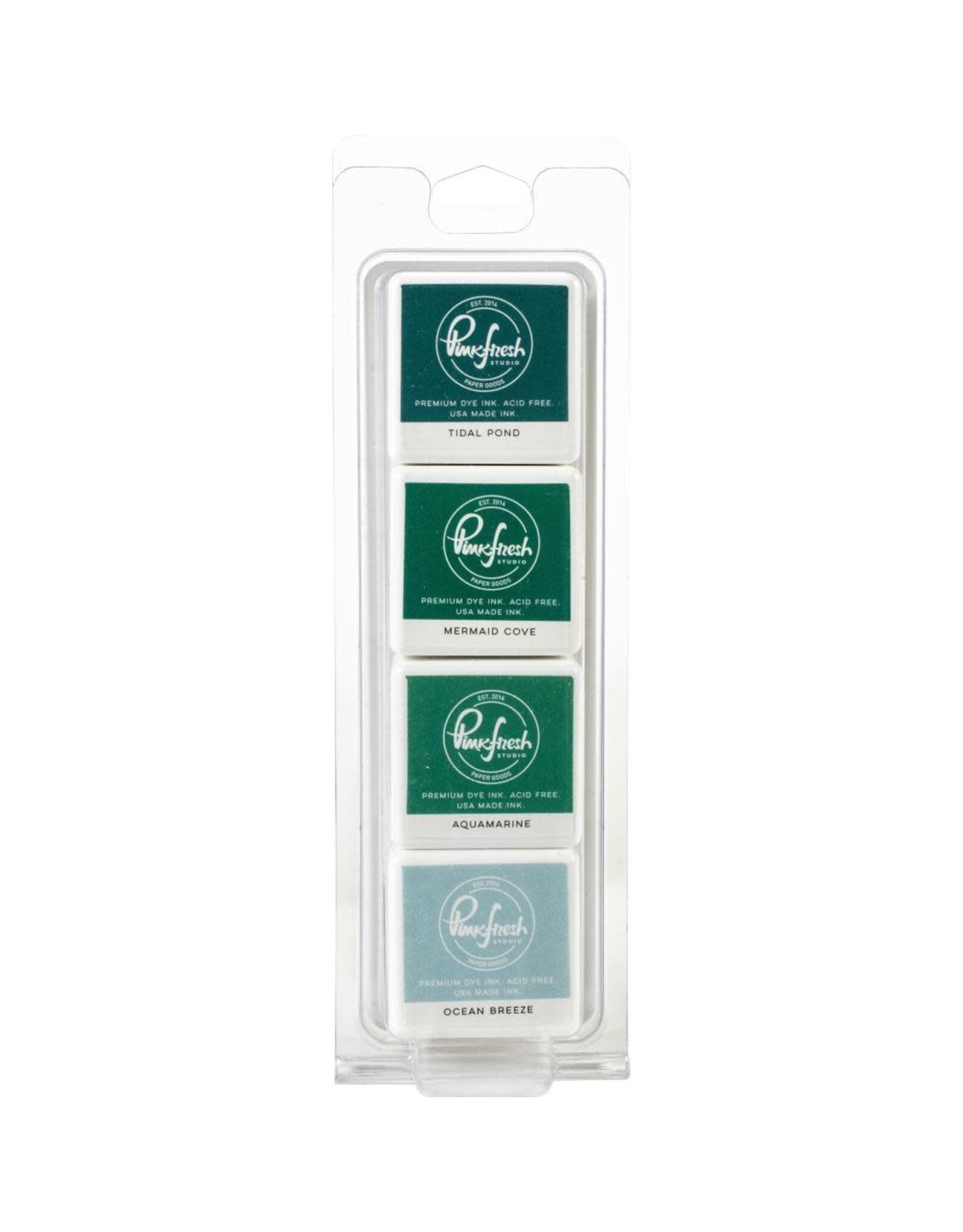 PINKFRESH PINKFRESH STUDIO ISLAND OASIS PREMIUM DYE CUBE INK PADS 4/PK