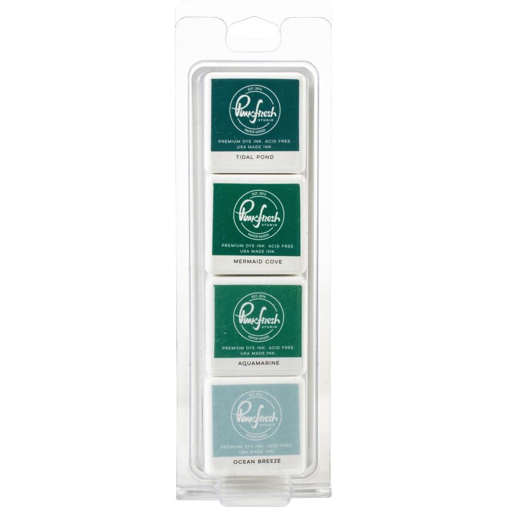PINKFRESH PINKFRESH STUDIO ISLAND OASIS PREMIUM DYE CUBE INK PADS 4/PK