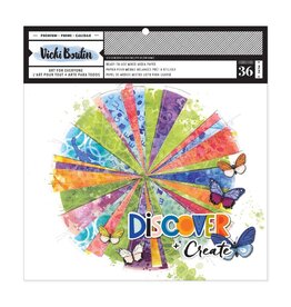 AMERICAN CRAFTS AMERICAN CRAFTS VICKI BOUTIN DISCOVER + CREATE BACKGROUND 12x12 PAPER PAD 36 SHEETS