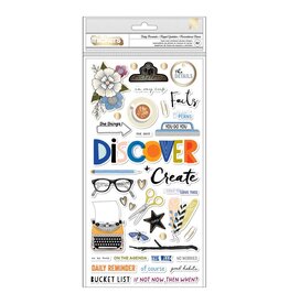 AMERICAN CRAFTS AMERICAN CRAFTS VICKI BOUTIN DISCOVER + CREATE DAILY REMINDER PHRASES WITH GOLD FOIL THICKERS STICKERS