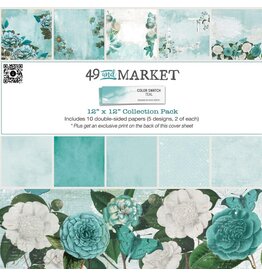 49 AND MARKET 49 AND MARKET COLOR SWATCH TEAL 12x12 COLLECTION PACK