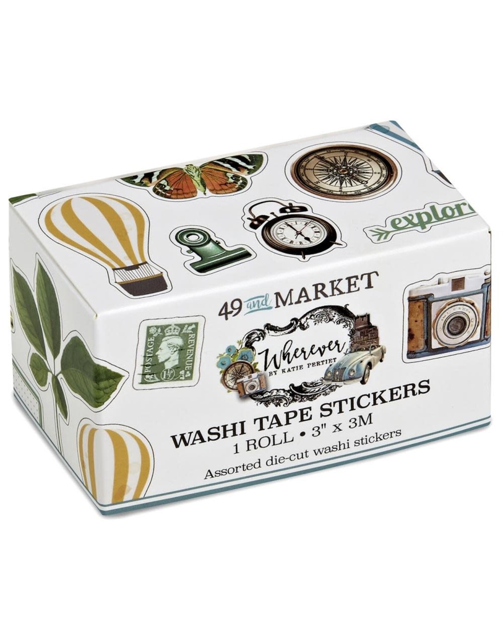 49 AND MARKET 49 AND MARKET WHEREVER WASHI TAPE STICKERS