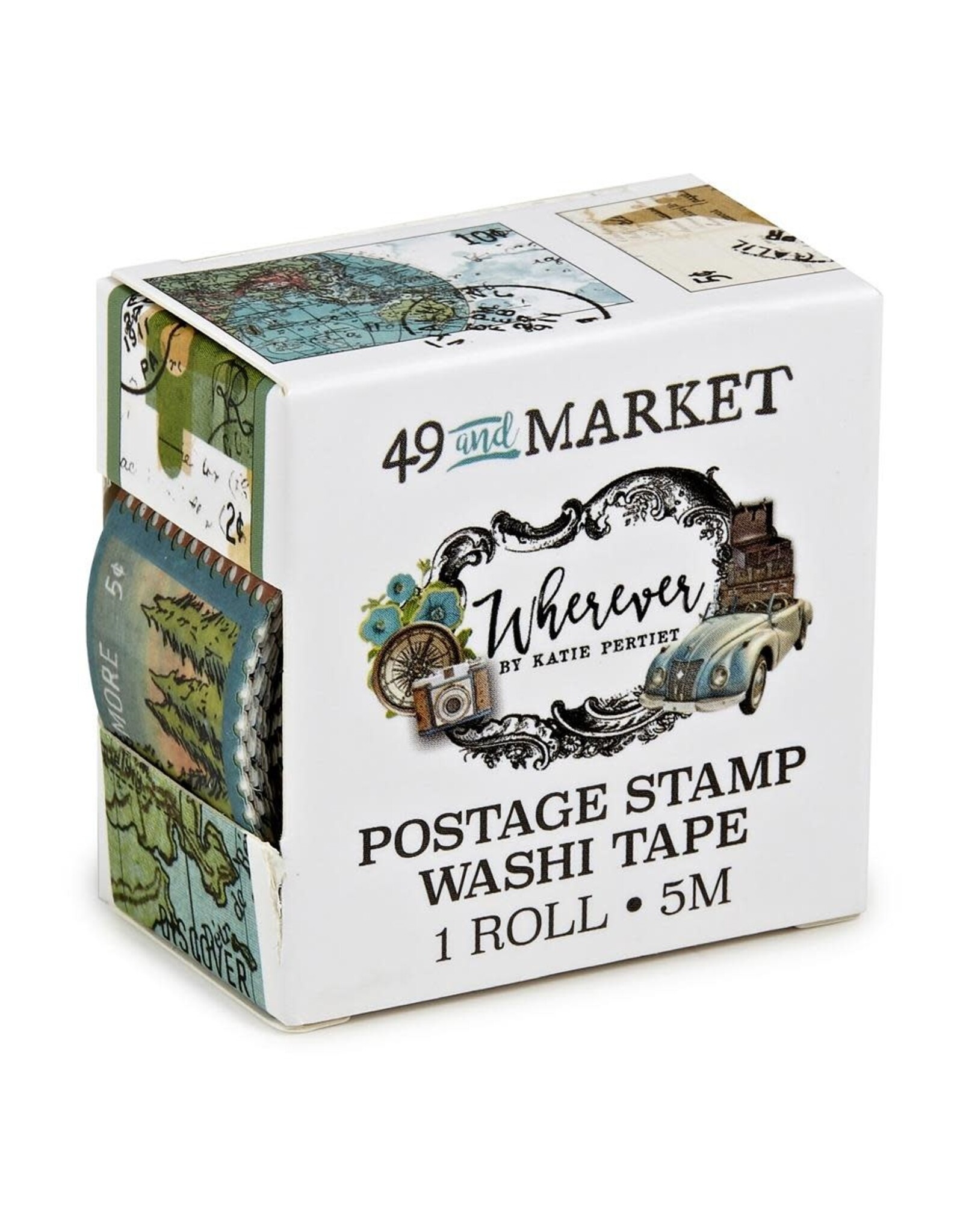 49 AND MARKET 49 AND MARKET WHEREVER POSTAGE STAMP WASHI TAPE