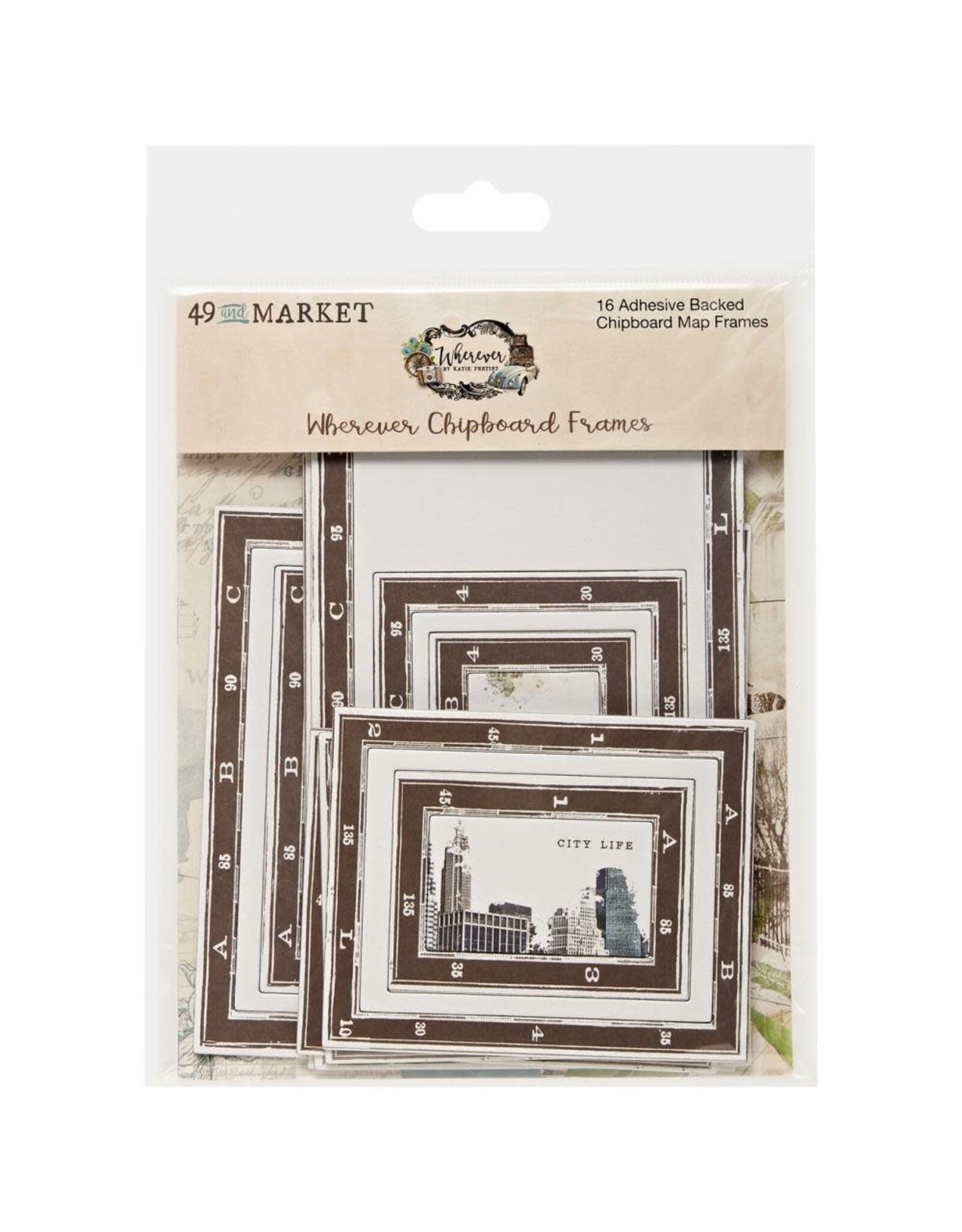 49 AND MARKET 49 AND MARKET WHEREVER CHIPBOARD MAP FRAMES 18 PIECES