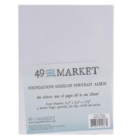49 AND MARKET 49 AND MARKET WHITE FOUNDATIONS PORTRAIT MIXED-UP 8.5x6.5 ALBUM