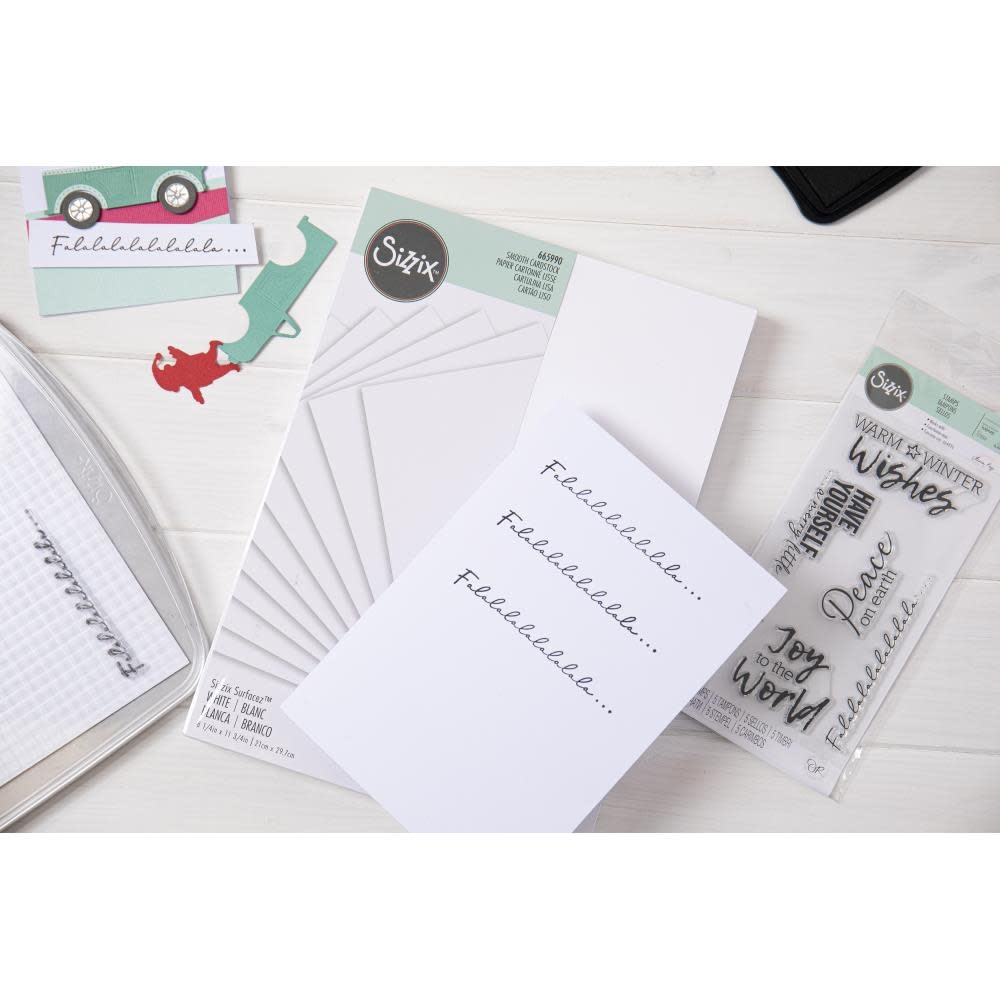 SIZZIX SIZZIX SURFACEZ WHITE SMOOTH CARDSTOCK 60 SHEETS