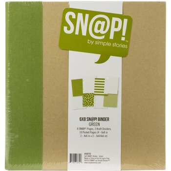 SIMPLE STORIES SIMPLE STORIES SN@P! GREEN BINDER ALBUM 6X8