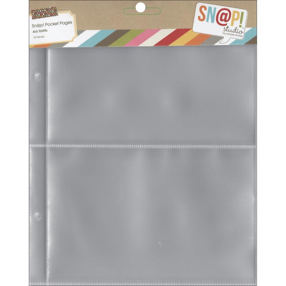 SIMPLE STORIES SIMPLE STORIES SN@P! POCKET PAGES REFILLS 4X6 POCKETS 10PK