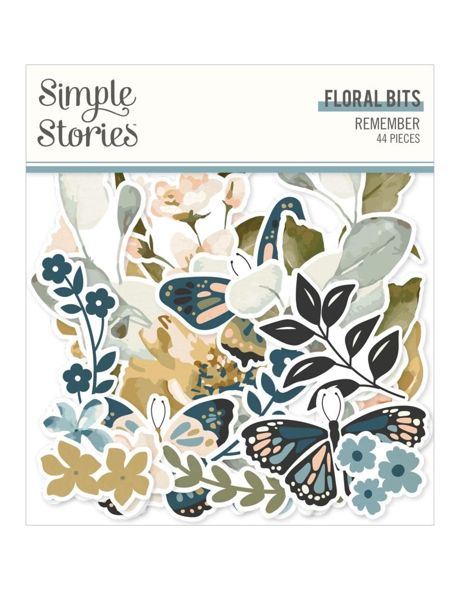 SIMPLE STORIES SIMPLE STORIES REMEMBER FLORAL BITS 44/PK