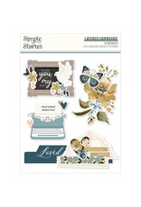 SIMPLE STORIES SIMPLE STORIES REMEMBER LAYERED CHIPBOARD STICKERS 4/PK
