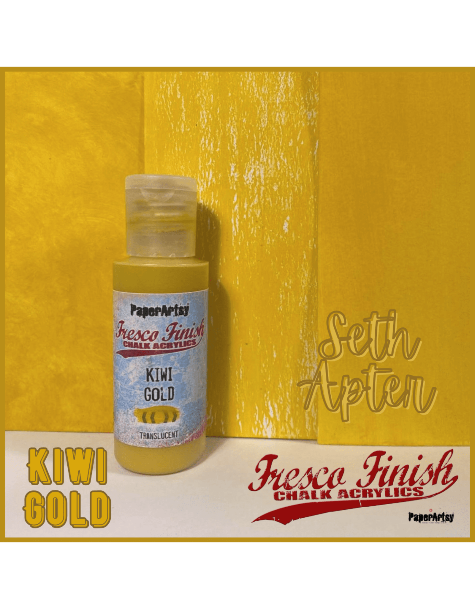PAPER ARTSY PAPER ARTSY FRESCO FINISH SA-KIWI GOLD ACRYLIC PAINT 50ML