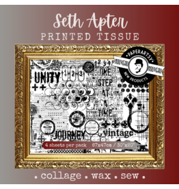 PAPER ARTSY PAPER ARTSY SETH APTER PRINTED TISSUE COLLAGE PAPER 4 SHEETS