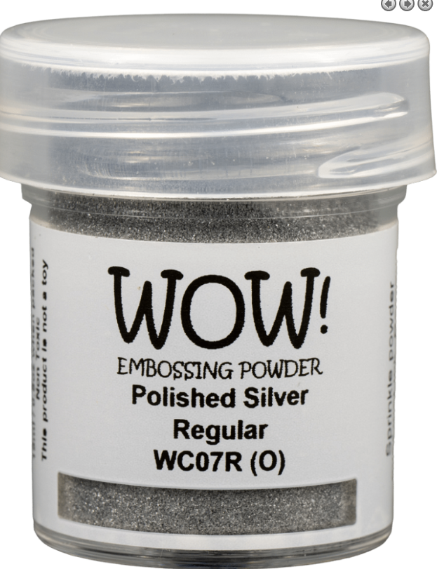 WOW! WOW! POLISHED SILVER REGULAR EMBOSSING POWDER 0.5OZ