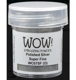 WOW! WOW! POLISHED SILVER SUPER FINE EMBOSSING POWDER 0.5OZ