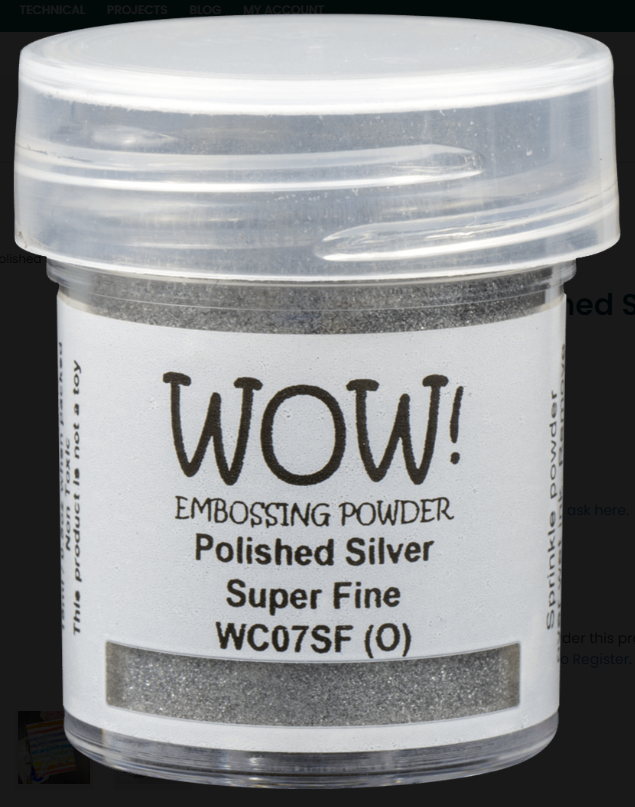 WOW! WOW! POLISHED SILVER SUPER FINE EMBOSSING POWDER 0.5OZ