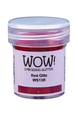 WOW! WOW! RED GLITZ EMBOSSING GLITTER 0.5OZ