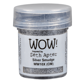 WOW! WOW! SETH APTER SILVER SMUDGE EMBOSSING POWDER 0.5OZ