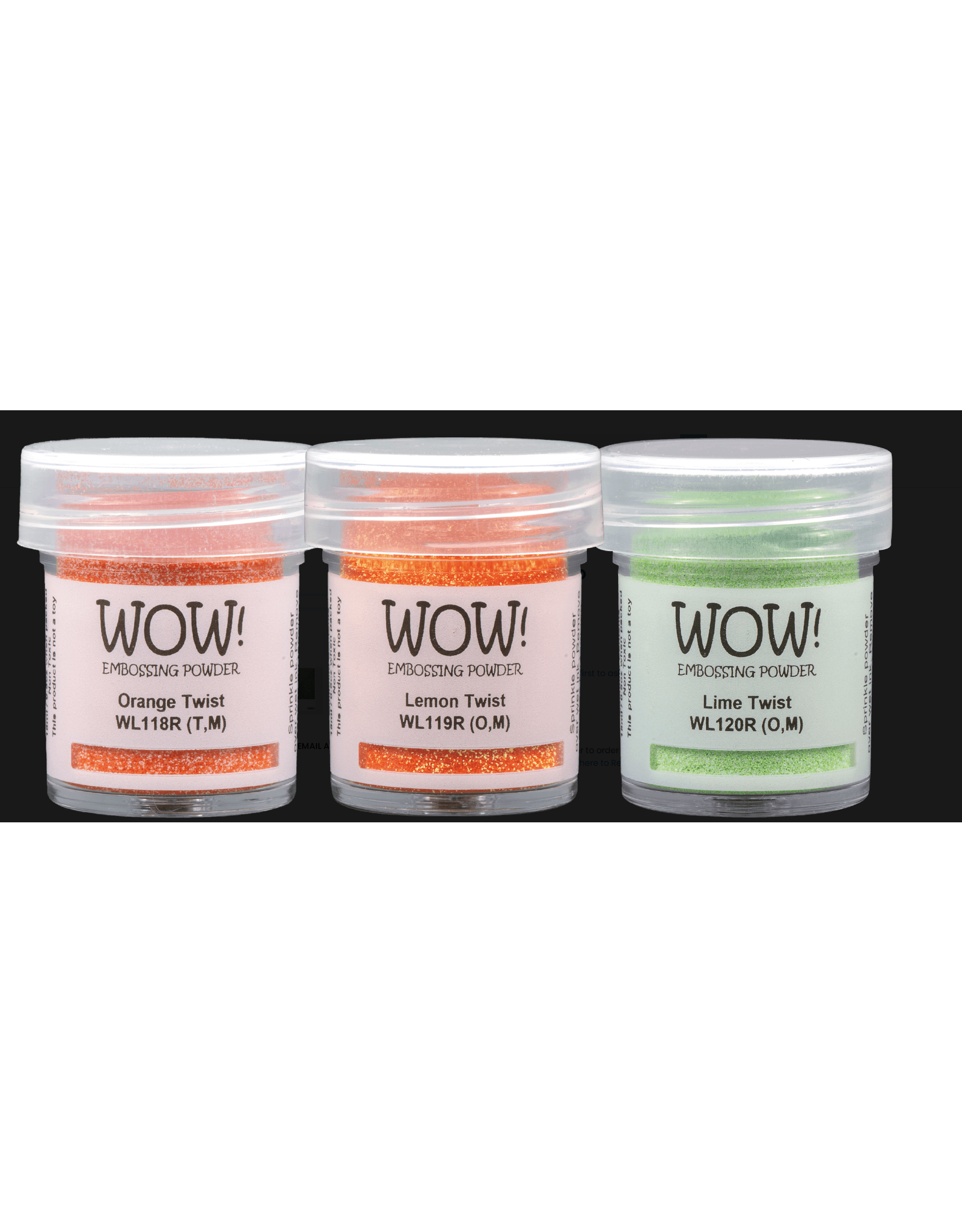 WOW! WOW! TRIOS TWIST & SHOUT EMBOSSING POWDER COLLECTION