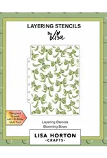 LISA HORTON CRAFTS LISA HORTON CRAFTS BLOOMING BOWS 5x7 LAYERING STENCIL SET