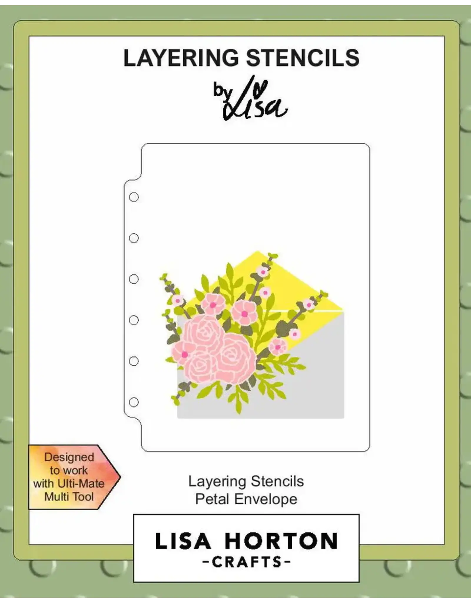 LISA HORTON CRAFTS LISA HORTON CRAFTS PETEL ENVELOPE A6 LAYERING STENCIL SET