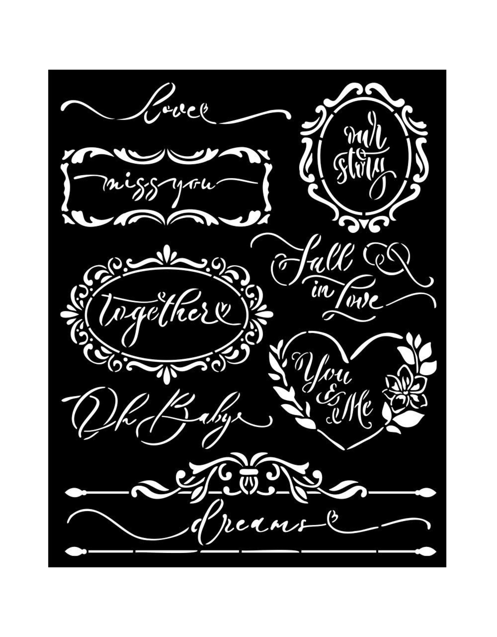 STAMPERIA STAMPERIA ROMANCE FOREVER PLATES 20x25cm STENCIL