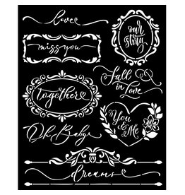 STAMPERIA STAMPERIA ROMANCE FOREVER PLATES 20x25cm STENCIL