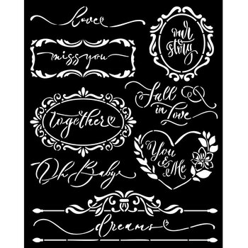 STAMPERIA STAMPERIA ROMANCE FOREVER PLATES 20x25cm STENCIL