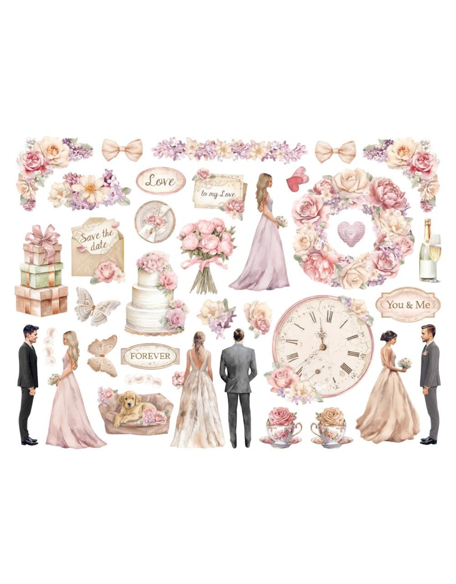 STAMPERIA STAMPERIA ROMANCE FOREVER CEREMONY EDITION CHIPBOARD DIE CUTS