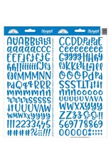 DOODLEBUG DESIGN DOODLEBUG DESIGN ABIGAIL FONT BLUE JEAN ALPHA 6x13 CARDSTOCK STICKERS 2/PK