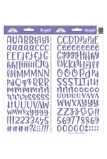DOODLEBUG DESIGN DOODLEBUG DESIGN ABIGAIL FONT LILAC ALPHA 6x13 CARDSTOCK STICKERS 2/PK