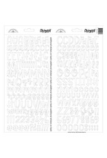 DOODLEBUG DESIGN DOODLEBUG DESIGN ABIGAIL FONT LILY WHITE ALPHA 6x13 CARDSTOCK STICKERS 2/PK