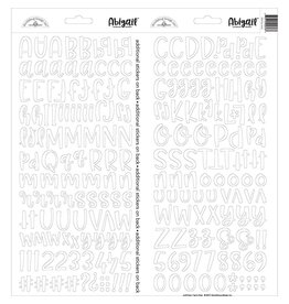 DOODLEBUG DESIGN DOODLEBUG DESIGN ABIGAIL FONT LILY WHITE ALPHA 6x13 CARDSTOCK STICKERS 2/PK