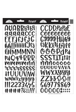 DOODLEBUG DESIGN DOODLEBUG DESIGN ABIGAIL FONT BEETLE BLACK ALPHA 6x13 CARDSTOCK STICKERS 2/PK