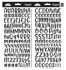 DOODLEBUG DESIGN DOODLEBUG DESIGN ABIGAIL FONT BEETLE BLACK ALPHA 6x13 CARDSTOCK STICKERS 2/PK