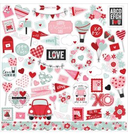 ECHO PARK PAPER ECHO PARK LOVE NOTES ELEMENTS 12x12 CARDSTOCK STICKERS