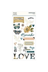 SIMPLE STORIES SIMPLE STORIES REMEMBER 6x12 CHIPBOARD STICKERS 24/PK