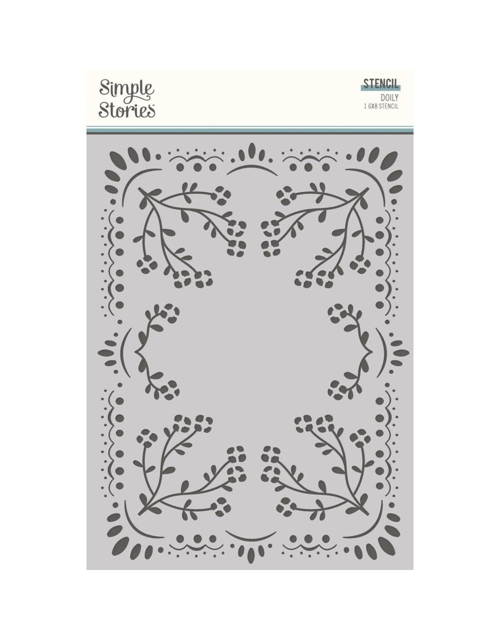 SIMPLE STORIES SIMPLE STORIES REMEMBER DOILY 6x8 STENCIL